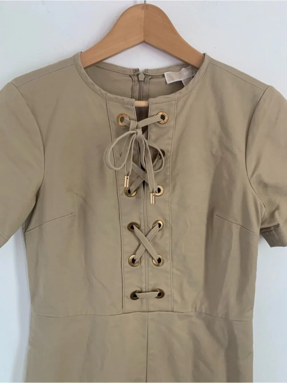 Michael Kors Lace Up Sheath Dress
